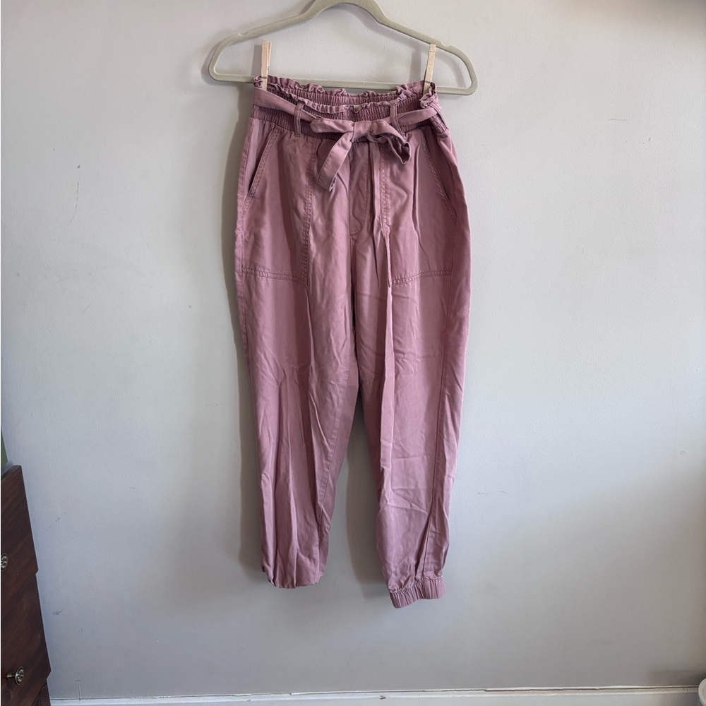 Abercrombie & Fitch High-Waisted Paper Bag Tie Pants
